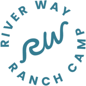 River Way Ranch Camp Logo Blue