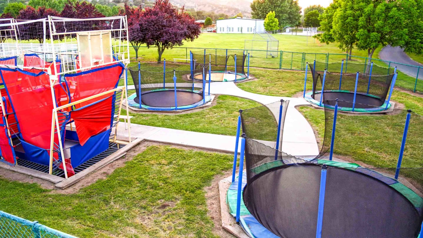 A trampoline area of the camp.