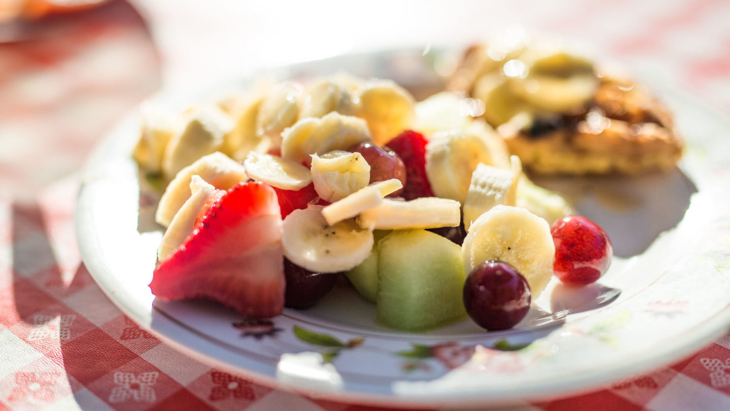 Fruit on a plate.