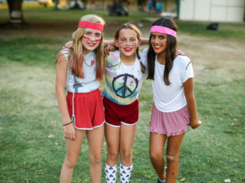 Campers smiling and posing for the camera.