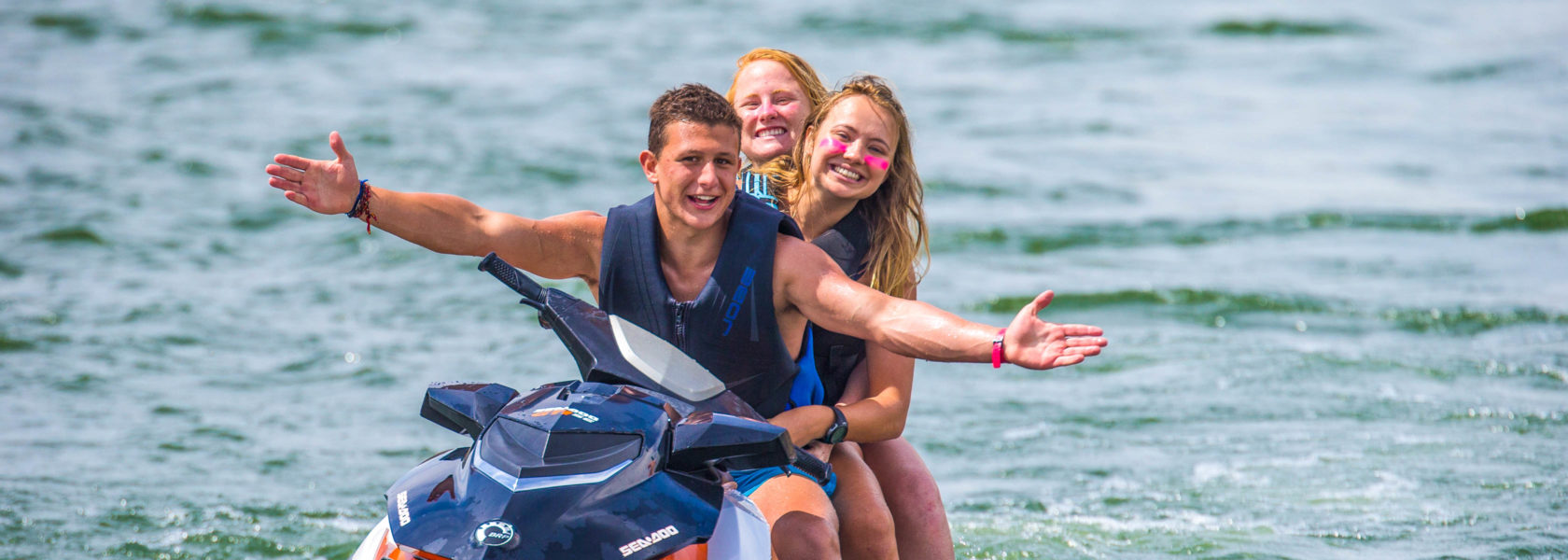 Campers on a jetski