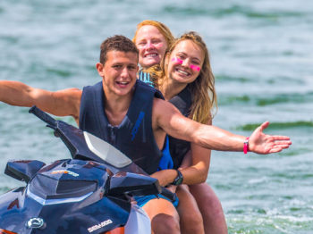 Campers on a jetski